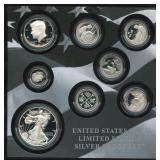 2013 US Mint Limited Ed. Silver Proof Set, 8 Coins