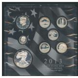 2013 US Mint Limited Ed. Silver Proof Set, 8 Coins