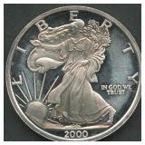2000 Walking Liberty .999 Silver Round 1 ozt