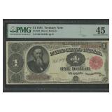 1891 $1 Treasury Note FR-352 PMG CEF 45