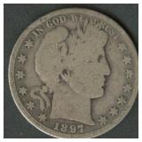 1897-O Liberty Head Barber Half Dollar