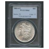 1882-CC Morgan Silver Dollar PCGS MS 62