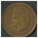 1864 With L Indian Head Cent