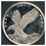 14.62ozt Silver .999 Flying Eagle Round
