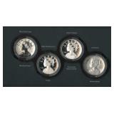 American Liberty 225th Anniv. Silver 4-Medal Set
