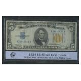 1934A $5 Silver Certificate No. Africa FR-2307