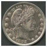 1892 Liberty Head Barber Quarter