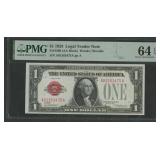 1928 $1 Legal Tender Note FR-1500 PMG 64 EPQ