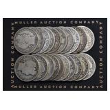 Roll of Mixed Liberty Head Barber Half Dollars