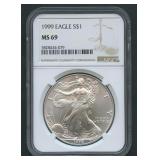 1999 ASE Silver Eagle NGC MS 69