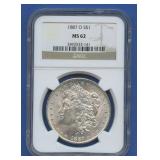 1887-O Morgan Silver Dollar NGC MS 62
