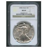 1988 ASE Silver Eagle NGC MS 69