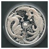 2018 AUS $1 Dragon & Phoenix .999 Silver 1 ozt