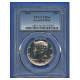 1964 Accented Hair Kennedy Half PCGS PR66