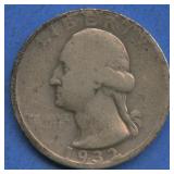 1932-S Washington Silver Quarter