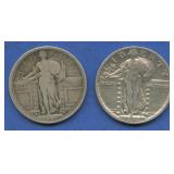 1917 Type I and 1923 Standing Liberty Quarters