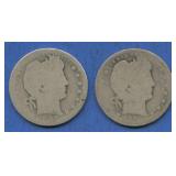 1896-O and 1897-O Liberty Head Barber Quarters