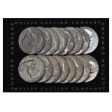 16- Mixed Franklin Half Dollars 1949-1958