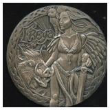 2017 Tuvalu Freya $2 .999 Silver 2 ozt COA