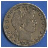 1909 Liberty Head Barber Half Dollar