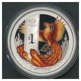 2013 Tuvalu Proof Phoenix $1 .999 Silver 1 ozt