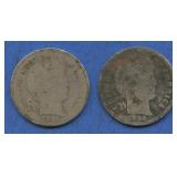 1896-O and 1896-S Liberty Head Barber Dimes