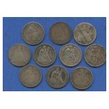 10- Mixed Seated Liberty Dimes