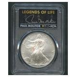 1996 ASE Silver Eagle Legends of Life PCGS MS69