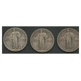 3- 1920 Standing Liberty Quarters