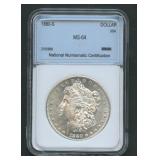 1880-S Morgan Silver Dollar NNC Graded