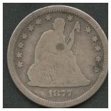 1877-S Seated Liberty Quarter
