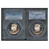 2- 2004-S  Kennedy Halves PCGS PR69 DCAM