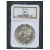 1881-S Morgan Silver Dollar NGC MS 64