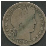1914 Liberty Head Barber Half Dollar