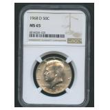 1968-D Kennedy Half Dollar NGC MS 65