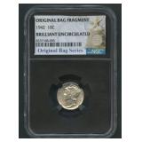 1942 Mercury Head Dime NGC Brilliant Uncirc