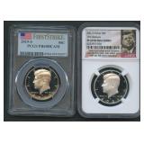 2- Proof Kennedy Half Dollars - Graded