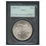 1882-S Morgan Silver Dollar PCGS MS 63