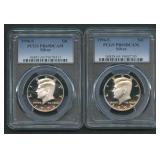 2- 1990's  Kennedy Halves PCGS PR69 DCAM