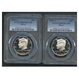 2- 2008-S  Kennedy Halves PCGS PR69 DCAM