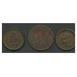 3- Mixed Copper Tokens, With 2 CWTs