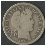 1913-S Liberty Head Barber Dime
