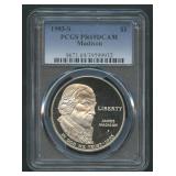 1993-S James Madison $1 PCGS PR69 DCAM