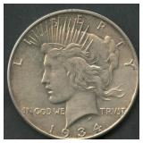 1934 Peace Silver Dollar