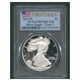2021-W Ty 2 ASE Silver Eagle PCGS PR70 DCAM