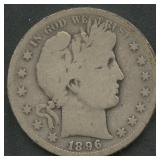 1896-S Liberty Head Barber Half Dollar