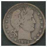 1914 Liberty Head Barber Half Dollar