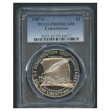 1987-S Constitution Silver $1 PCGS PR69 DCAM