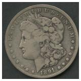 1891-CC Morgan Silver Dollar