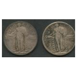 1924-D and 1924-S Standing Liberty Quarters